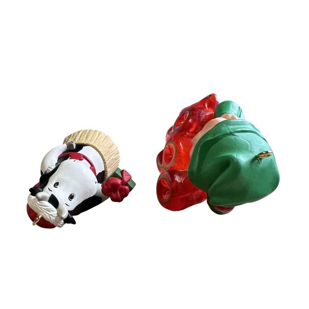 Vtg Hallmark Christmas Ornaments Elf Of The Year 1990 & Cows of Bali 1995 - Picture 6 of 10